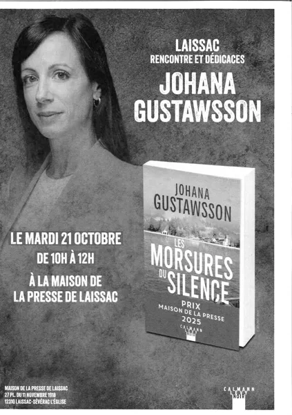 Rencontre et dédicaces de Johana GUSTAWSSON à Laissac