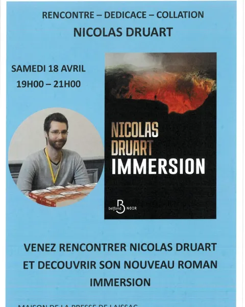 Rencontre et dédicaces de Nicolas DRUART à Laissac