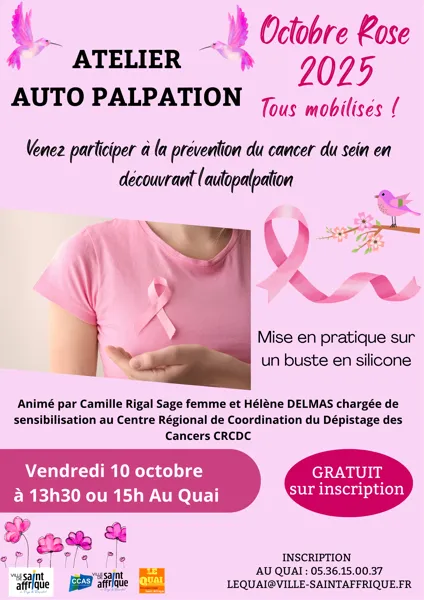 Octobre Rose : Atelier de sensibilisation d'Autopalpation