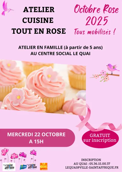 Octobre Rose : Cuisine en famille et tout en rose