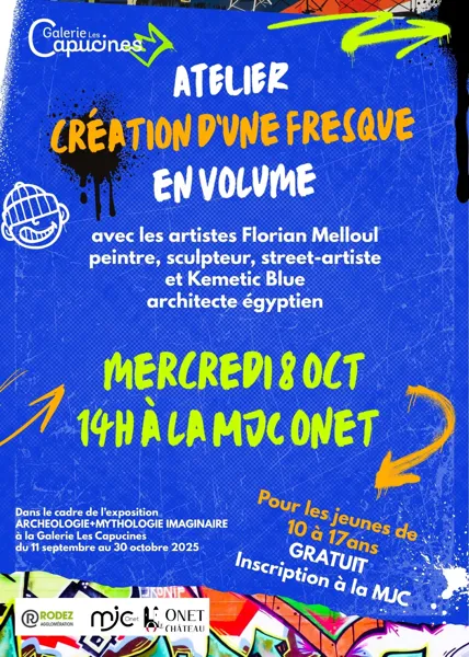 Création d'une fresque en volume avec les artistes Florian Melloul et Kemetic Blue