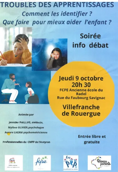 Soirée info-débat : troubles des apprentissages