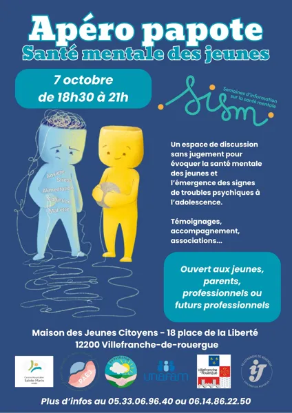 Rencontre apéro-papote : santé mentale des jeunes