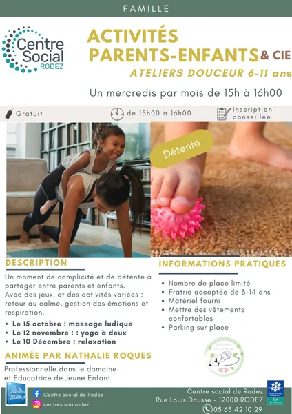 Atelier douceur 6-11 ans- Un mercredi par mois