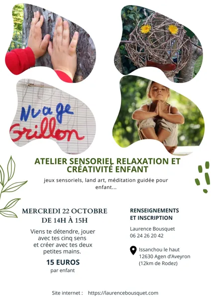 Atelier sensoriel relaxation et créativité enfant