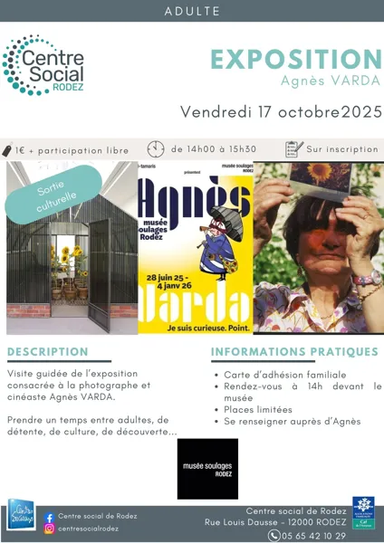 Visite de l'exposition Varda avec le Centre Social
