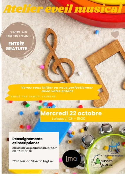 Atelier Parents/Enfants : Eveil musical à Laissac