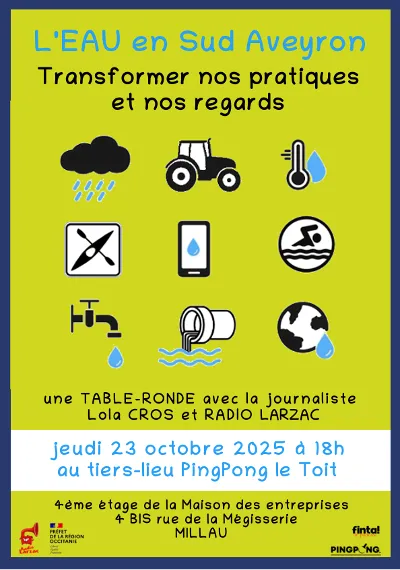 Table ronde l'eau en Sud Aveyron - Espace Ping Pong le Toit