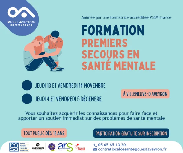 Formation premiers secours en santé mentale