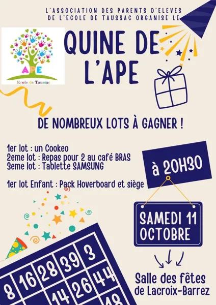 Quine de l'APE de Taussac
