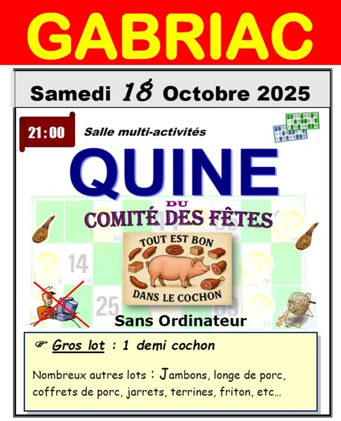 Quine du comité des fêtes