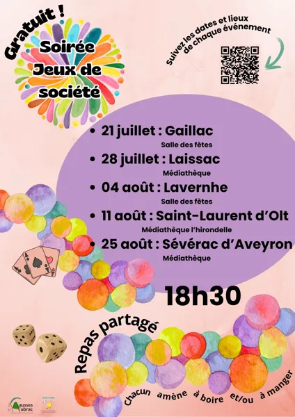 Soirée jeux de société