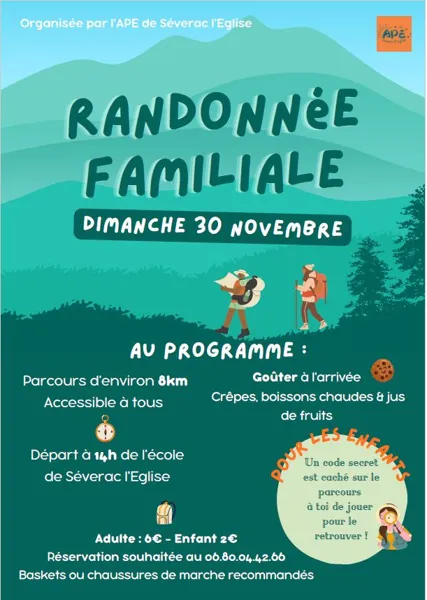 Randonnée et goûter à Sévérac l'Eglise