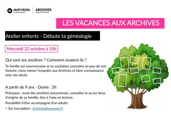 Les vacances aux archives