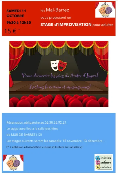 Stage d'improvisation de théâtre