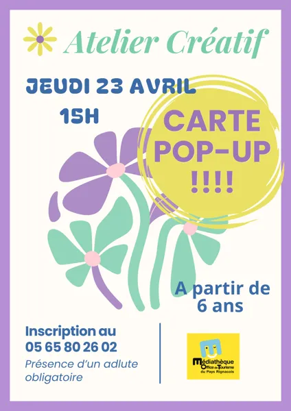 Ateliers créatif à la Médiathèque du Pays Rignacois