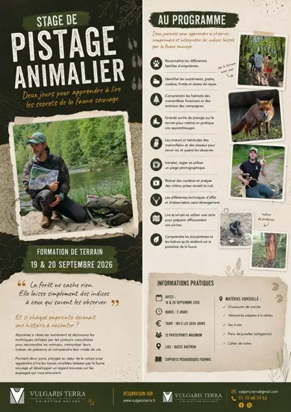 Vulgaris Terra - Stage de pistage animalier