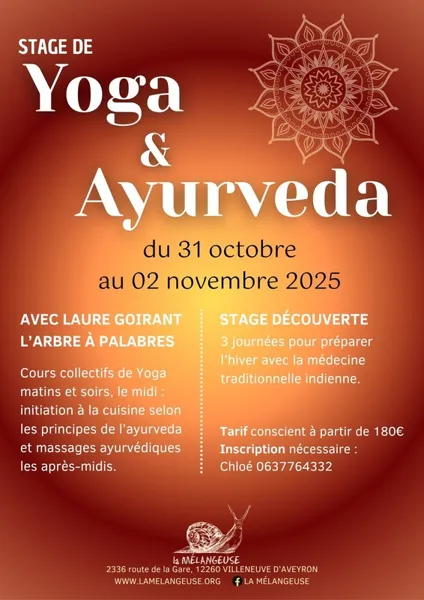 Stage de yoga et ayurvéda à la Mélangeuse