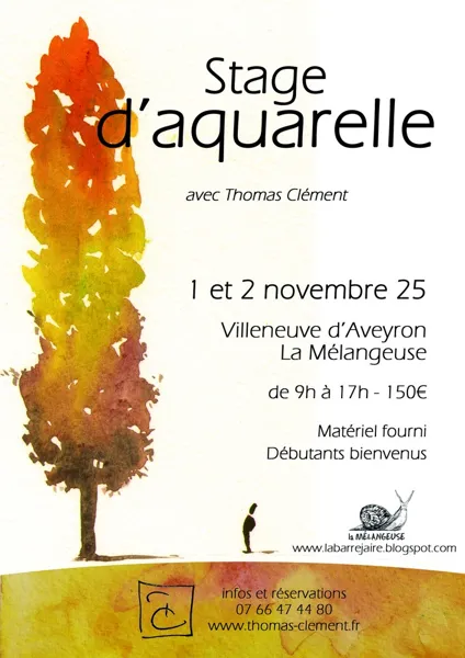 Stage d'aquarelle à La Mélangeuse