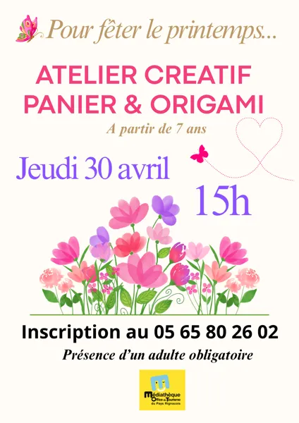 Atelier créatif à la Médiathèque du Pays Rignacois