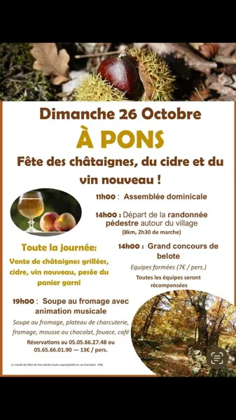 Randonnées de la fête des châtaignes à Pons