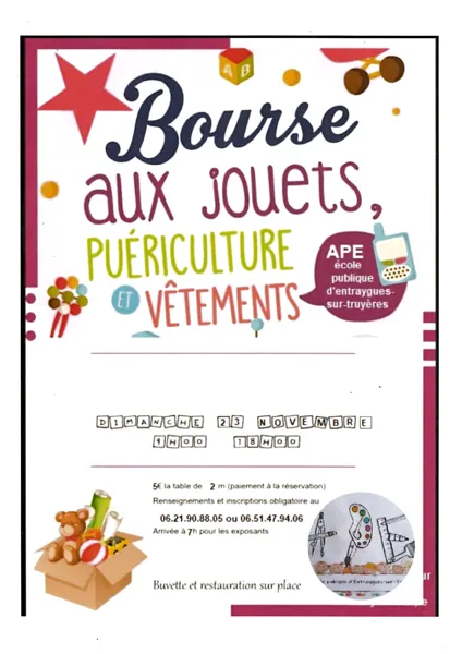 Bourse aux jouets, puériculture et vêtements