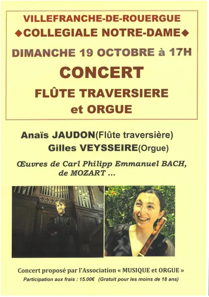 Concert : flûte traversière et orgue