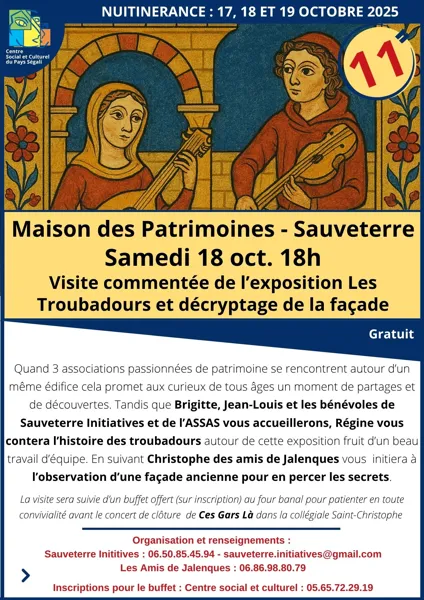 Visite commentée de l'exposition des Troubadours et décryptage de la façade