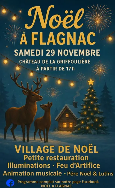 Village de Noël et feux d'artifice