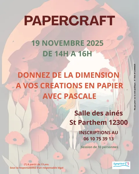 Atelier papercraft, pliage 3D