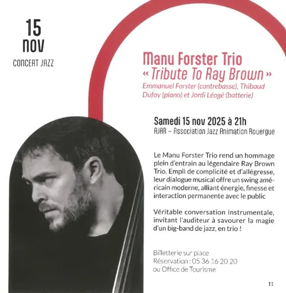 Concert AJAR du Manu Forster Trio : 