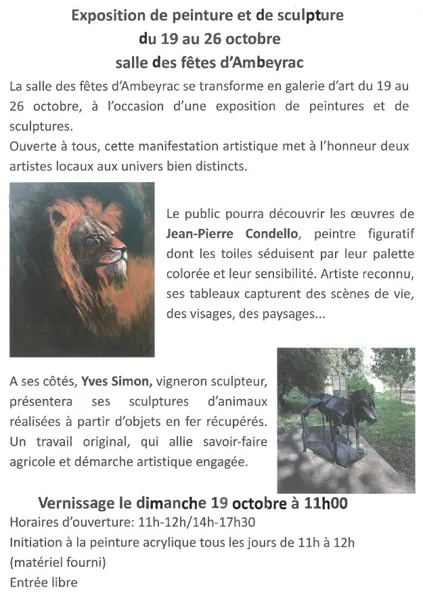 Exposition : Peinture et sculpture