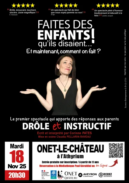 Spectacle : Faites des enfants ! qu’ils disaient… Et maintenant, comment on fait ?