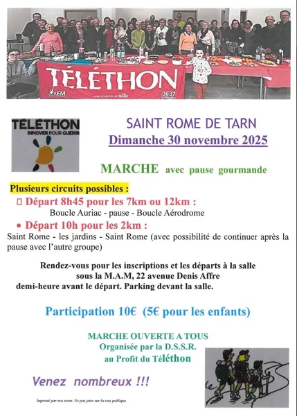 Marche Gourmande au profit du Téléthon