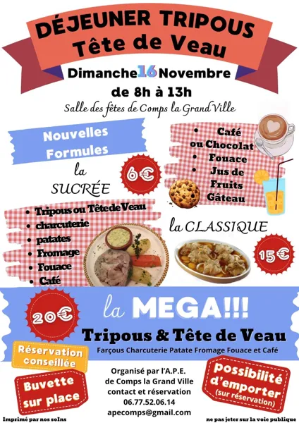 Déjeuner Tripous/Tête de Veau