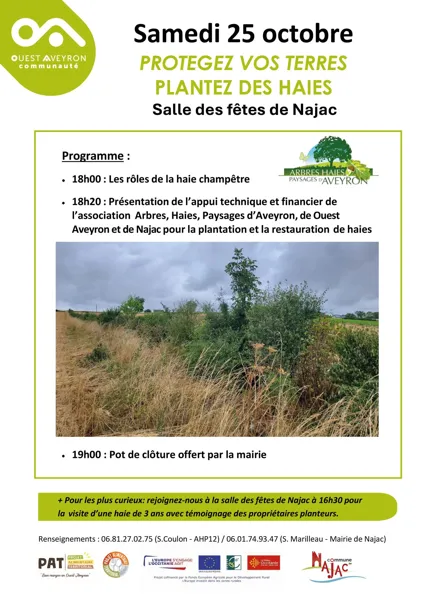 Protégez vos terres, plantez des haies !