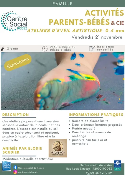 ATELIERS D’EVEIL ARTISTIQUE
