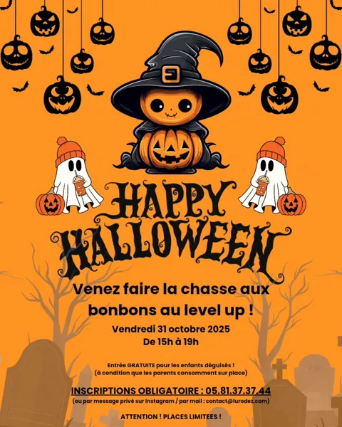Chasse aux Bonbons d’Halloween au Level Up