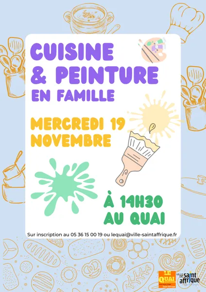Atelier peinture et cuisine en famille