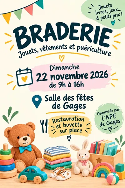 Bourse aux jouets, vêtements et puériculture