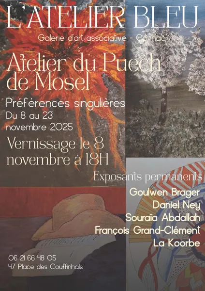 Exposition de L'Atelier Bleu du 8 au 23 nov.