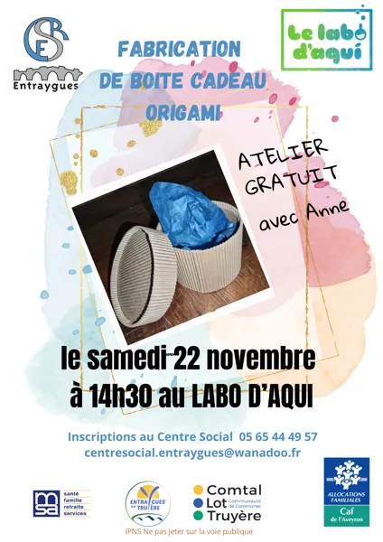 Atelier - Fabrique ta boite à cadeau !