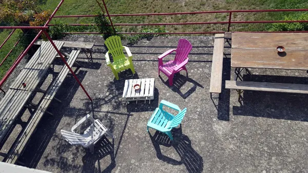 La terrasse vue dans haut