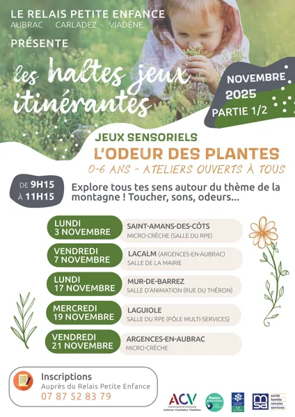 Les haltes jeux itinérantes : jeux sensoriels