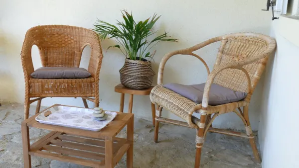 Farniente sous la terrasse abritée, Chez Marie -Location de vacances  Compeyre, Millau, gorges du Tarn AYGG67