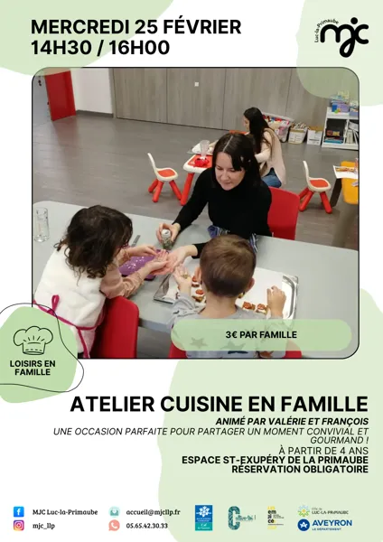 LOISIRS EN FAMILLE : Atelier cuisine