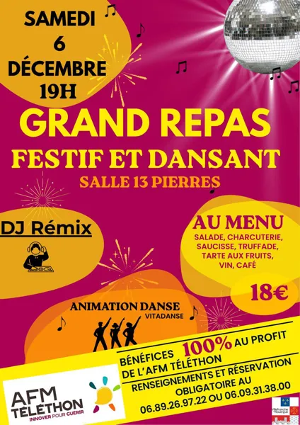 Grand repas festif et dansant