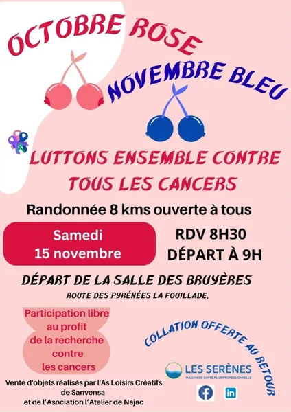 Octobre Rose-Novembre Bleu, luttons ensemble contre tous les cancers