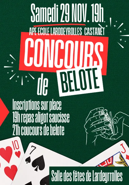 Concours de Belote + Repas Aligot