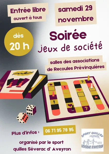 Soirée jeux de société